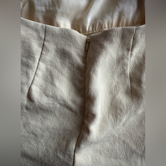 Wilfred by Aritzia Butter Yellow Wide Leg Jumpsuit Tie Back Sleeveless Size 00 - Picture 8 of 12